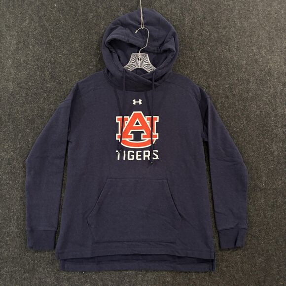 Auburn Tigers Hoodie Pullover Small Blue NCAA Football Under Armour ColdGear - Picture 1 of 6